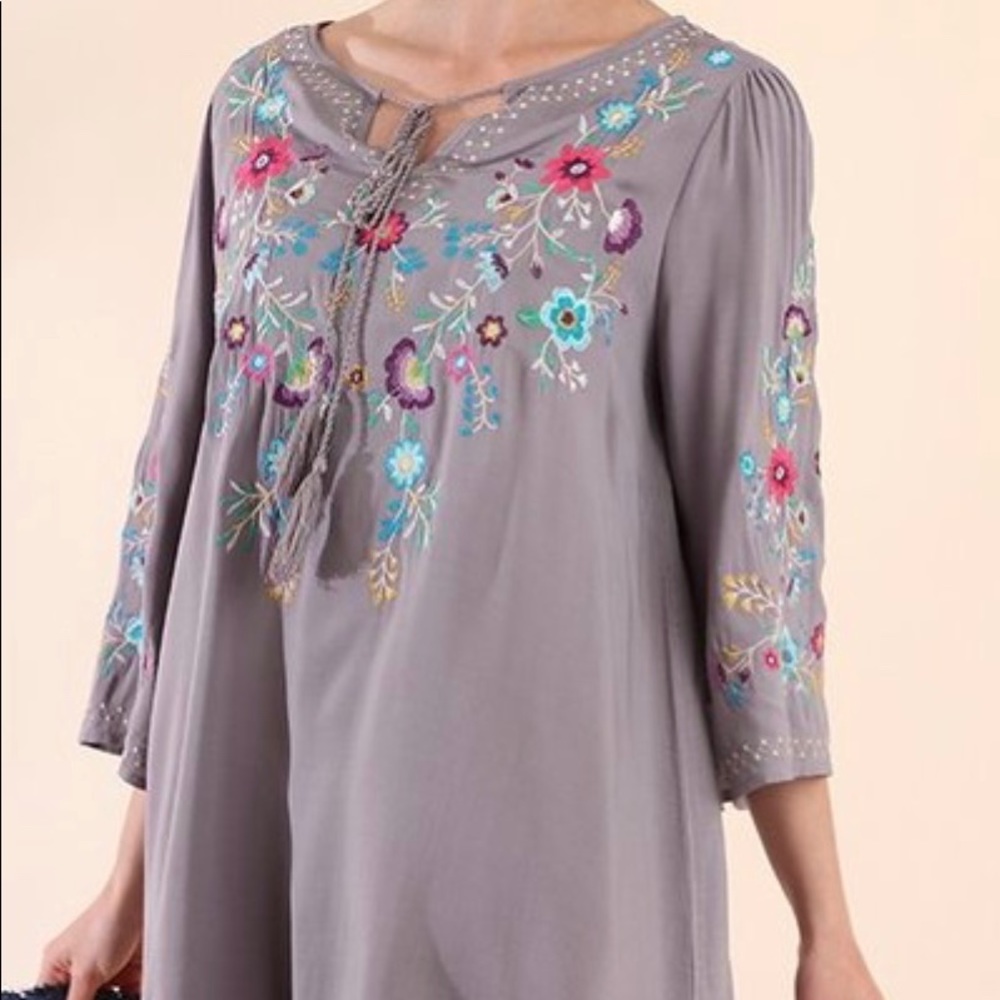 Umgee Embroidered Dress
